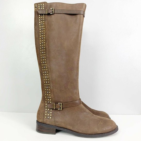 Jessica Simpson Shoes - Jessica Simpson Brown Studded Tall Riding Boots